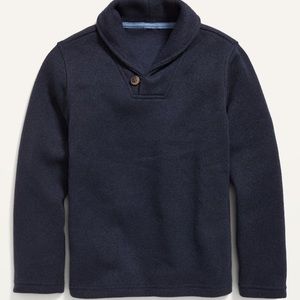 Old Navy Boys pull over sweater; Sweater-Knit Shawl-Collar Sweatshirt For Boys